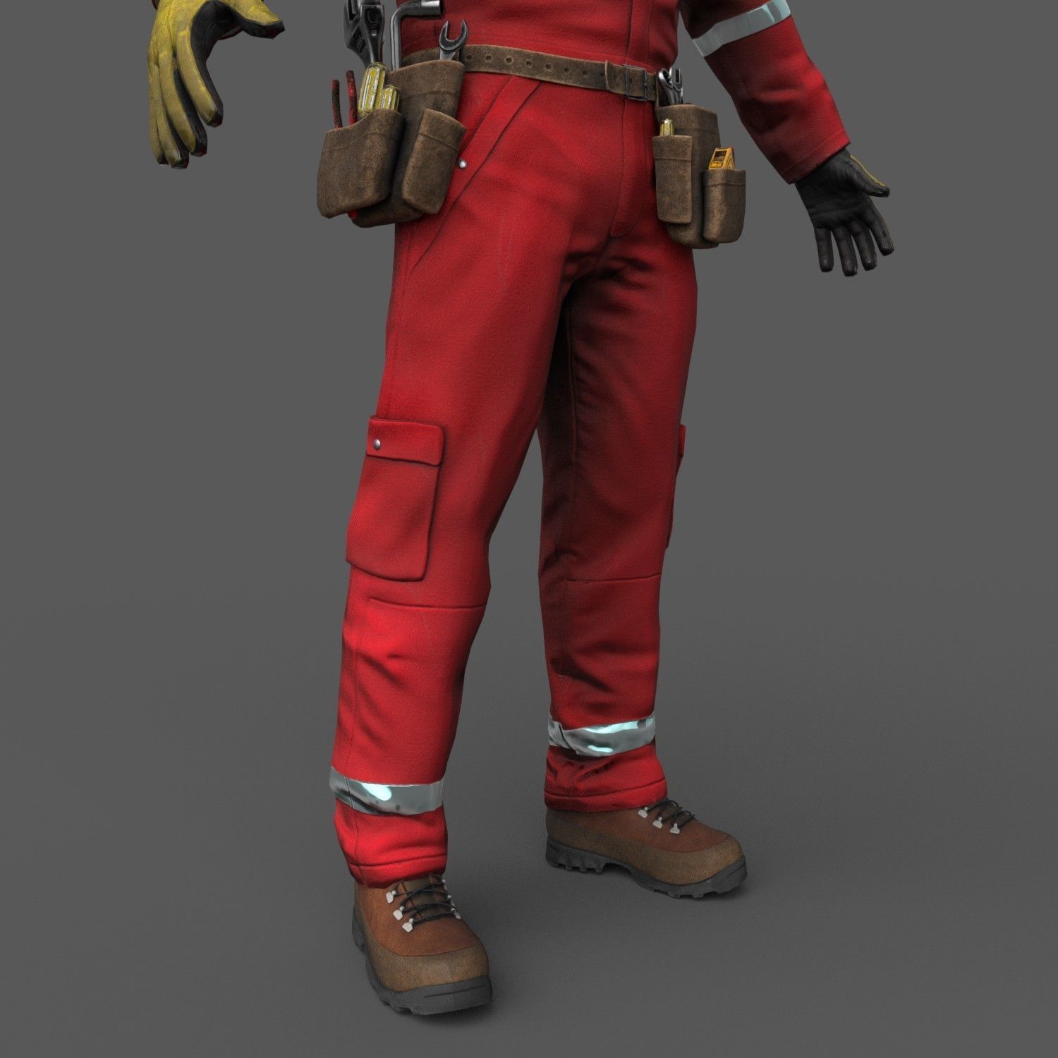 Offshore Worker Low Poly Low-poly 3D model_4