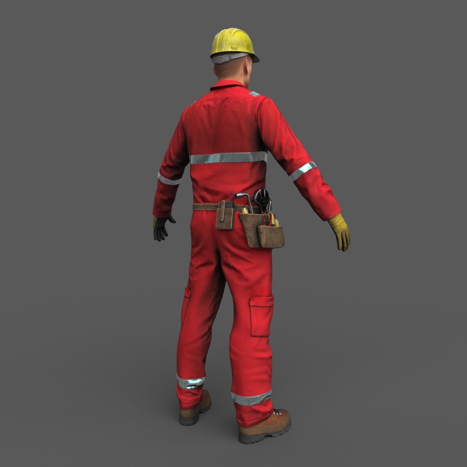 Offshore Worker Low Poly Low-poly 3D model_6