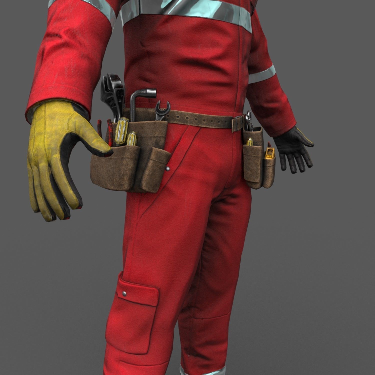 Offshore Worker Low Poly Low-poly 3D model_8