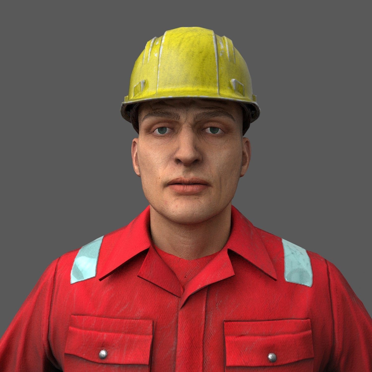 Offshore Worker Low Poly Low-poly 3D model_10