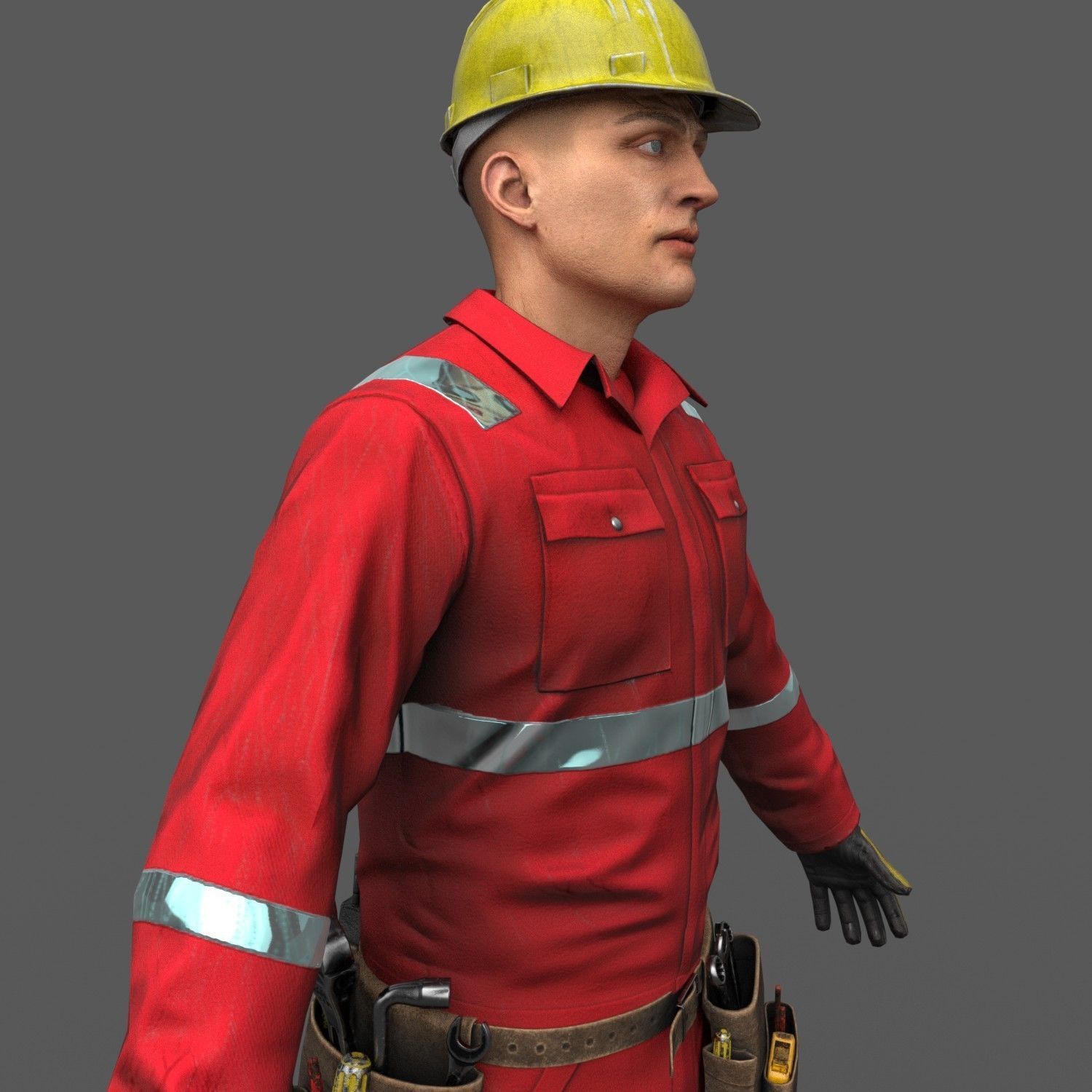 Offshore Worker Low Poly Low-poly 3D model_9