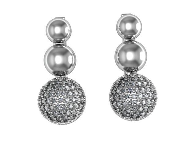 Earrings round set 3D print model