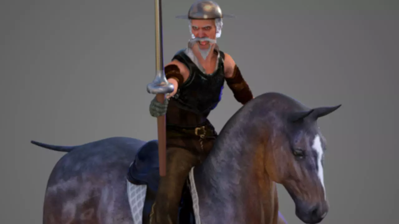 Don Quijote De La Mancha 3D model_0