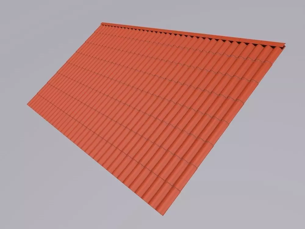 Tile roof Free low-poly 3D model