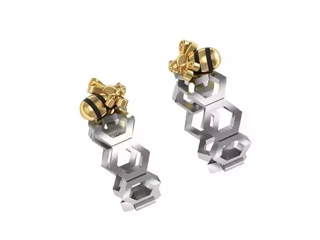 Earrings Honeycomb set