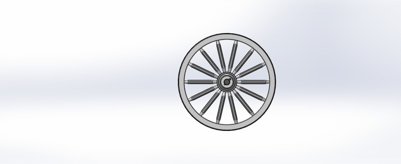 cannon wheel Free 3D model_1