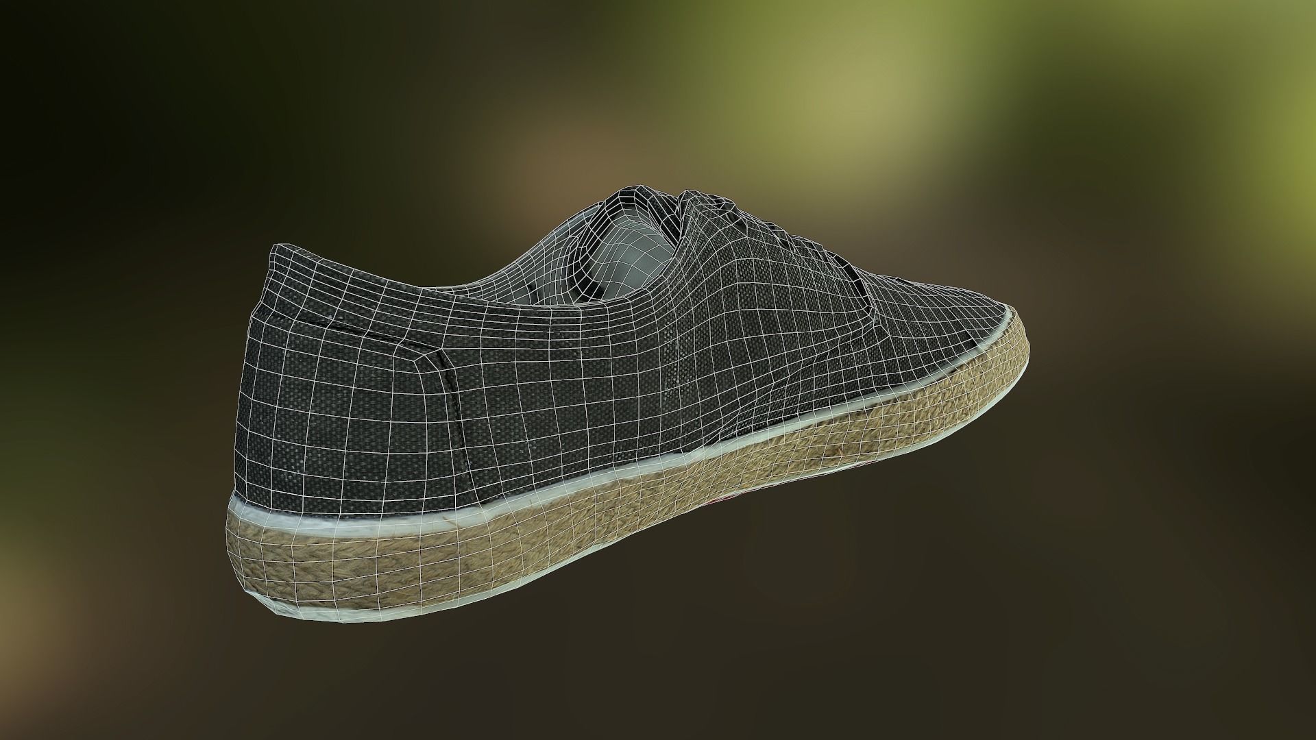 Shoes pair of sneakers Low-poly 3D model_6