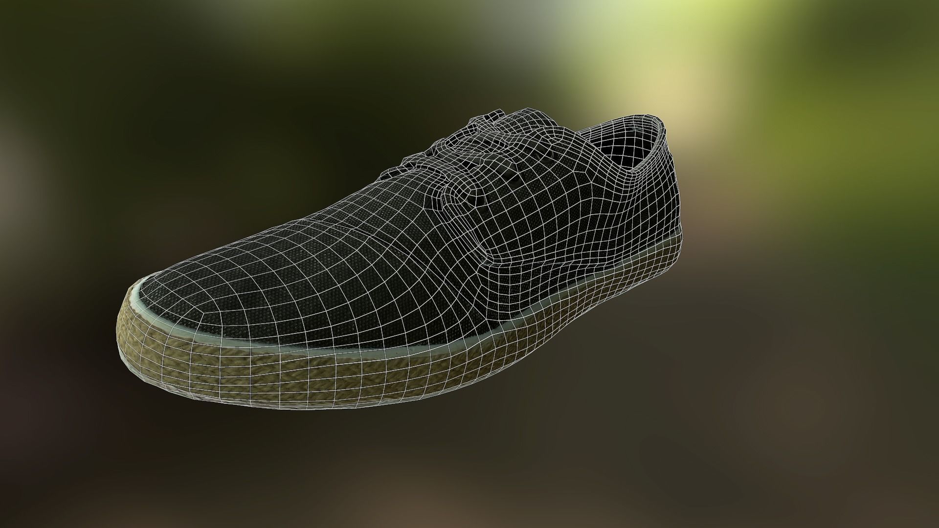 Shoes pair of sneakers Low-poly 3D model_4
