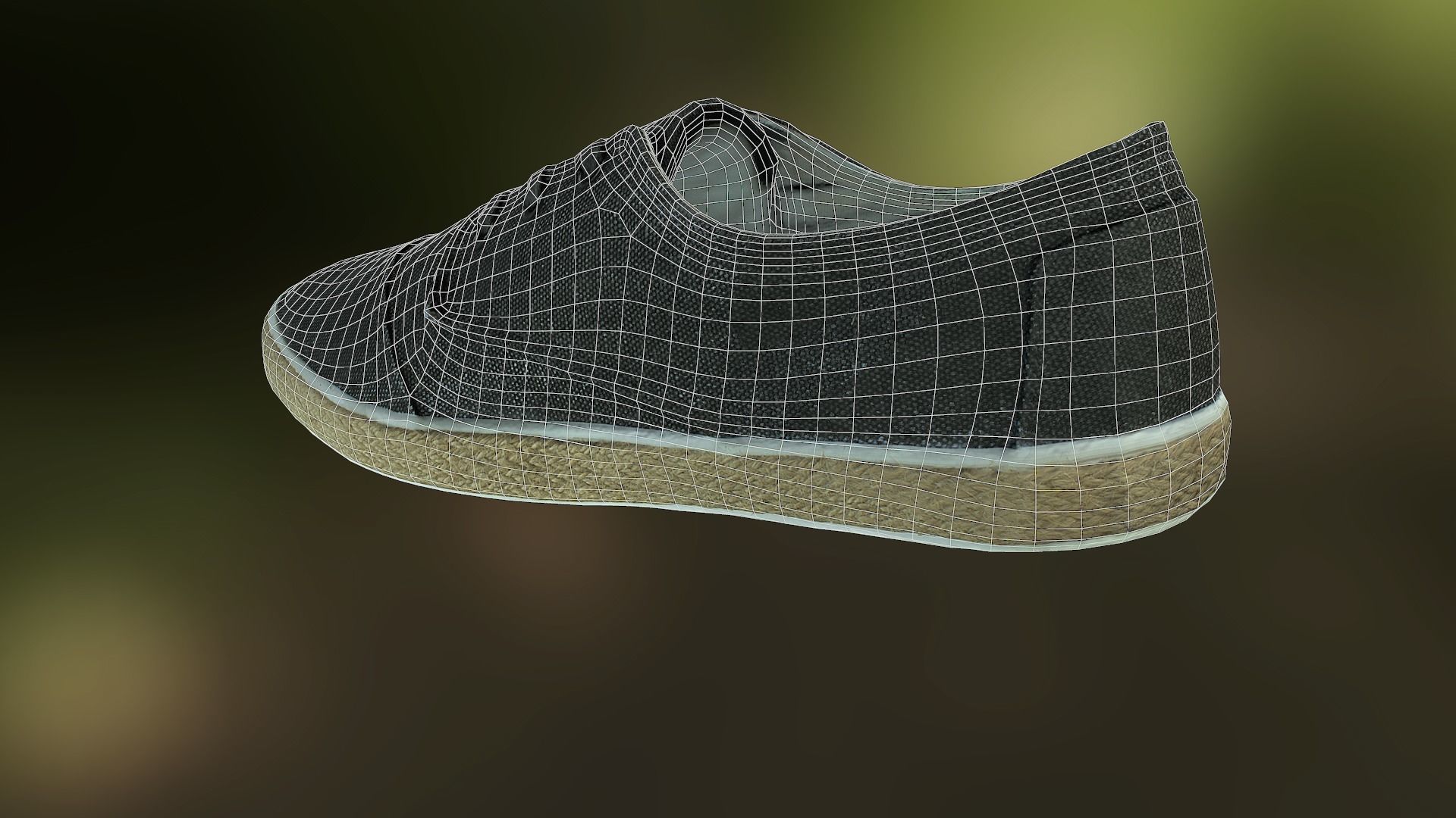 Shoes pair of sneakers Low-poly 3D model_7