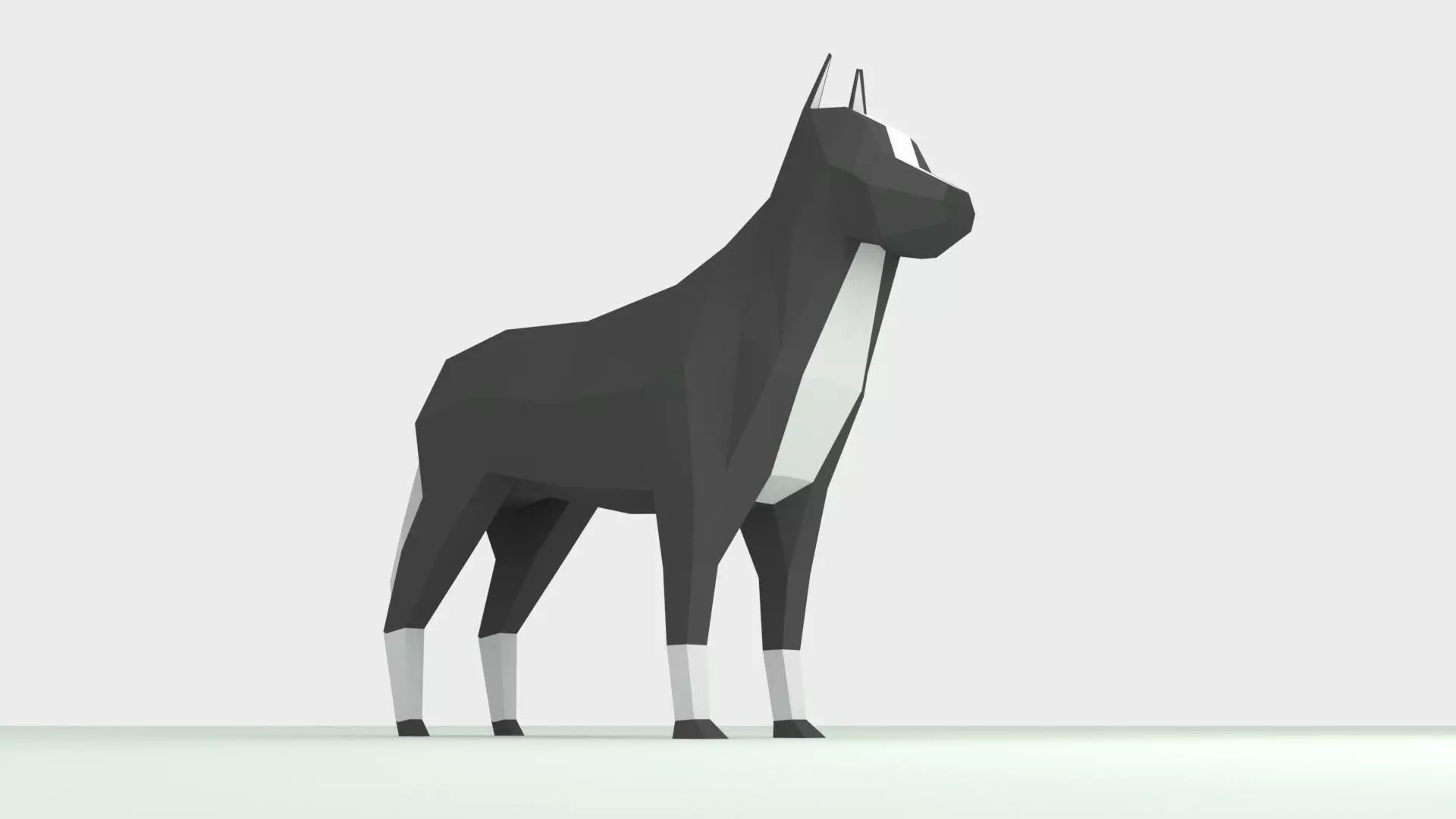 Low Poly Dog by RICHARD HIND Free low-poly 3D model