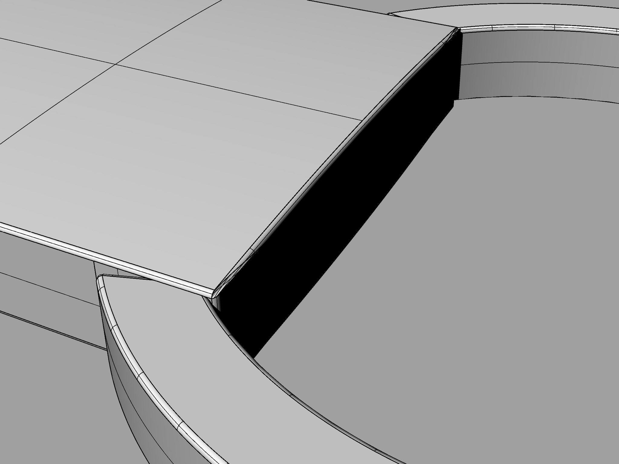 Leather and steel keychain 3D model_11