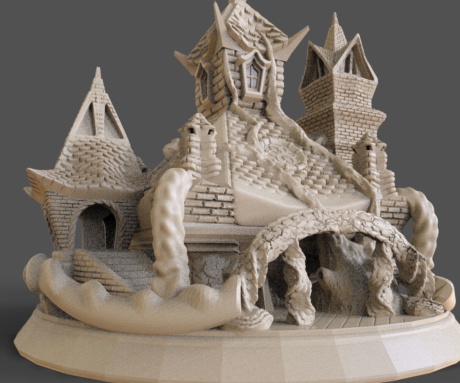 SACRED TEMPLE or TREE HOUSE 3D print model_2