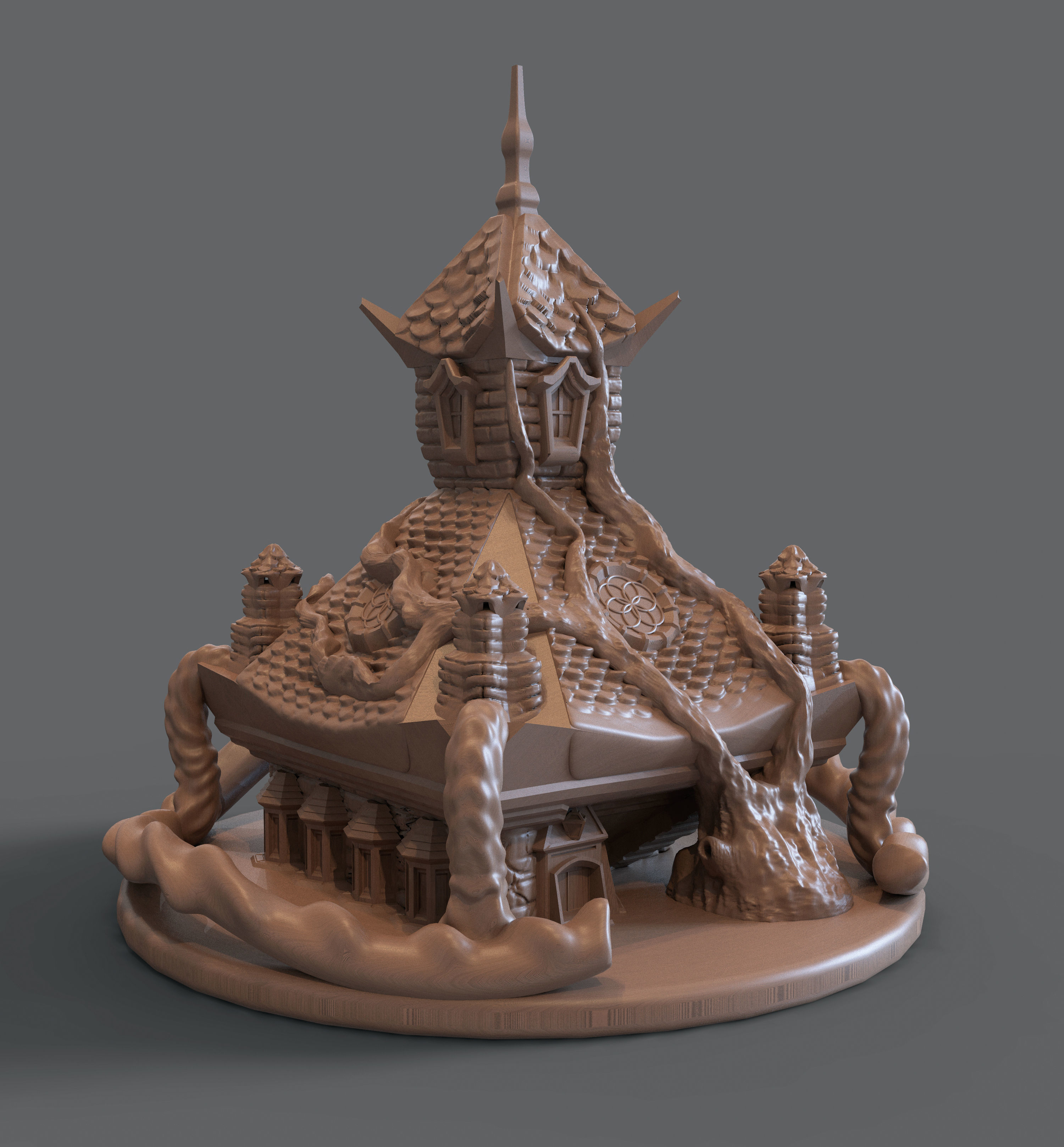 SACRED TEMPLE or TREE HOUSE 3D print model_5