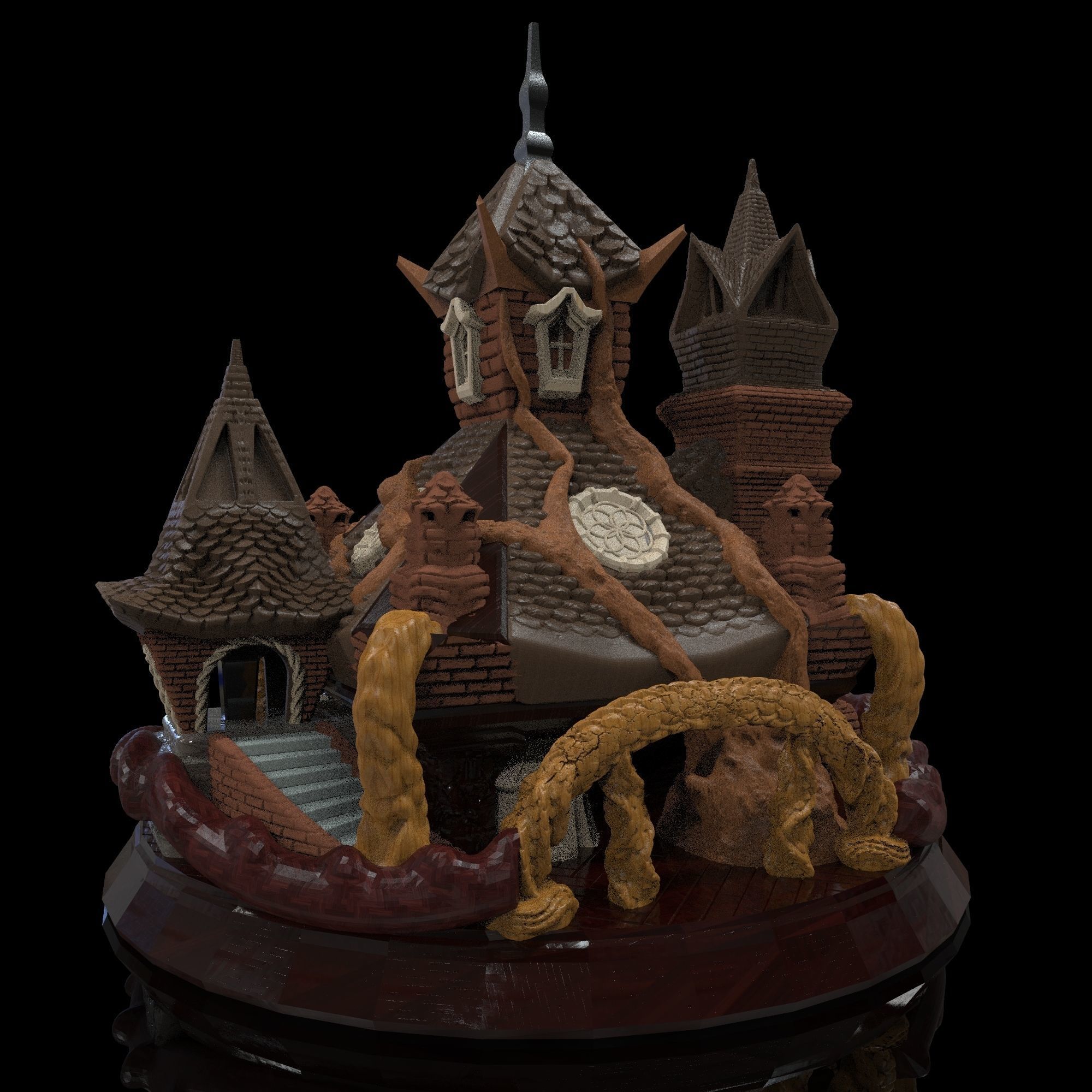 SACRED TEMPLE or TREE HOUSE 3D print model_3