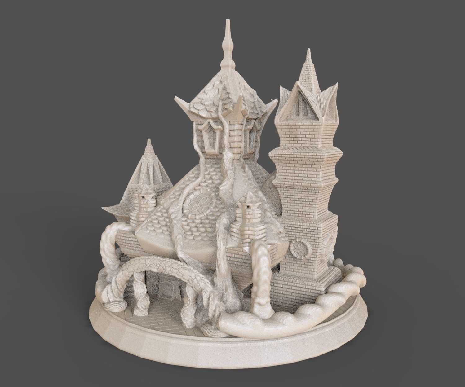 SACRED TEMPLE or TREE HOUSE 3D print model_1