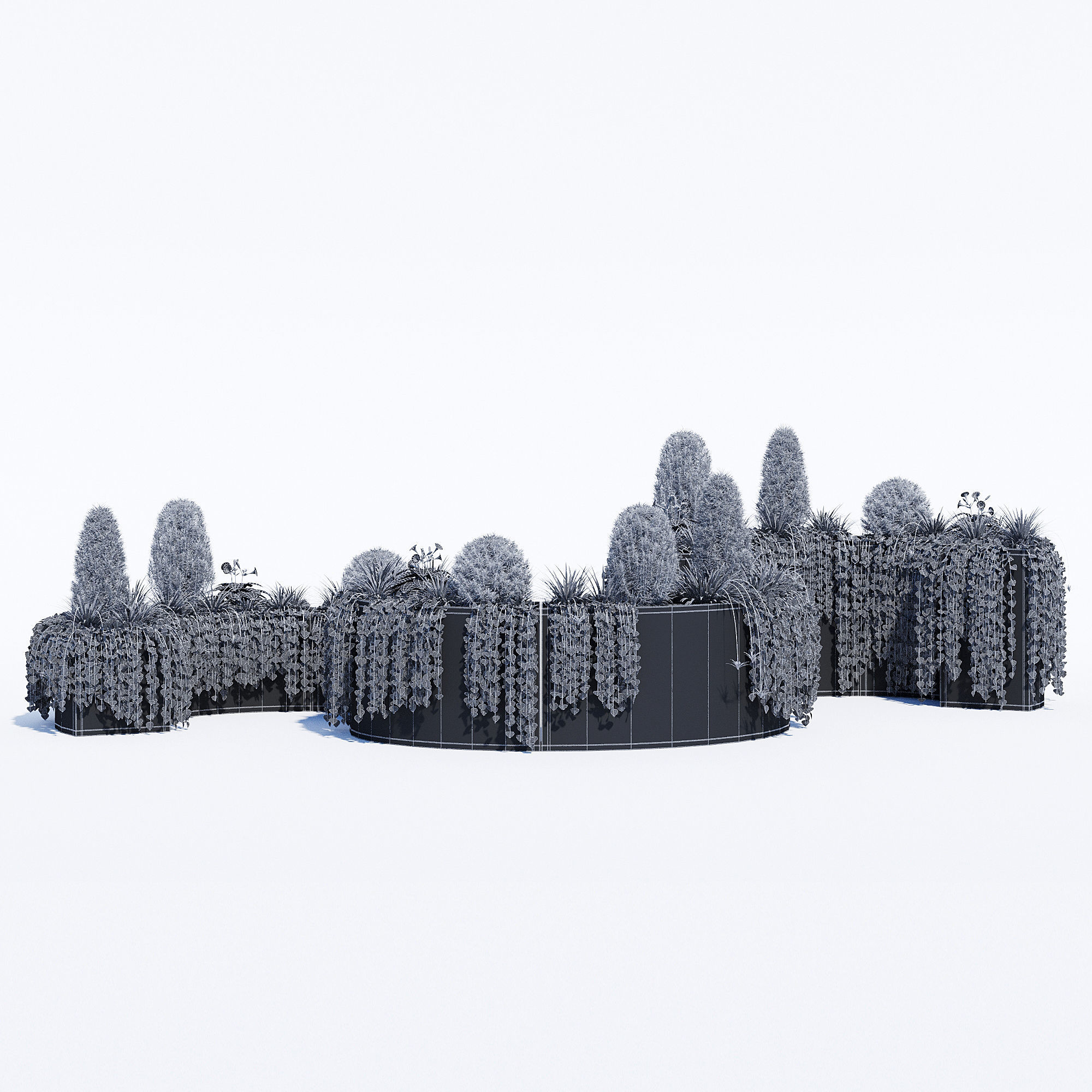 Modular Planters part 2 3D model_8