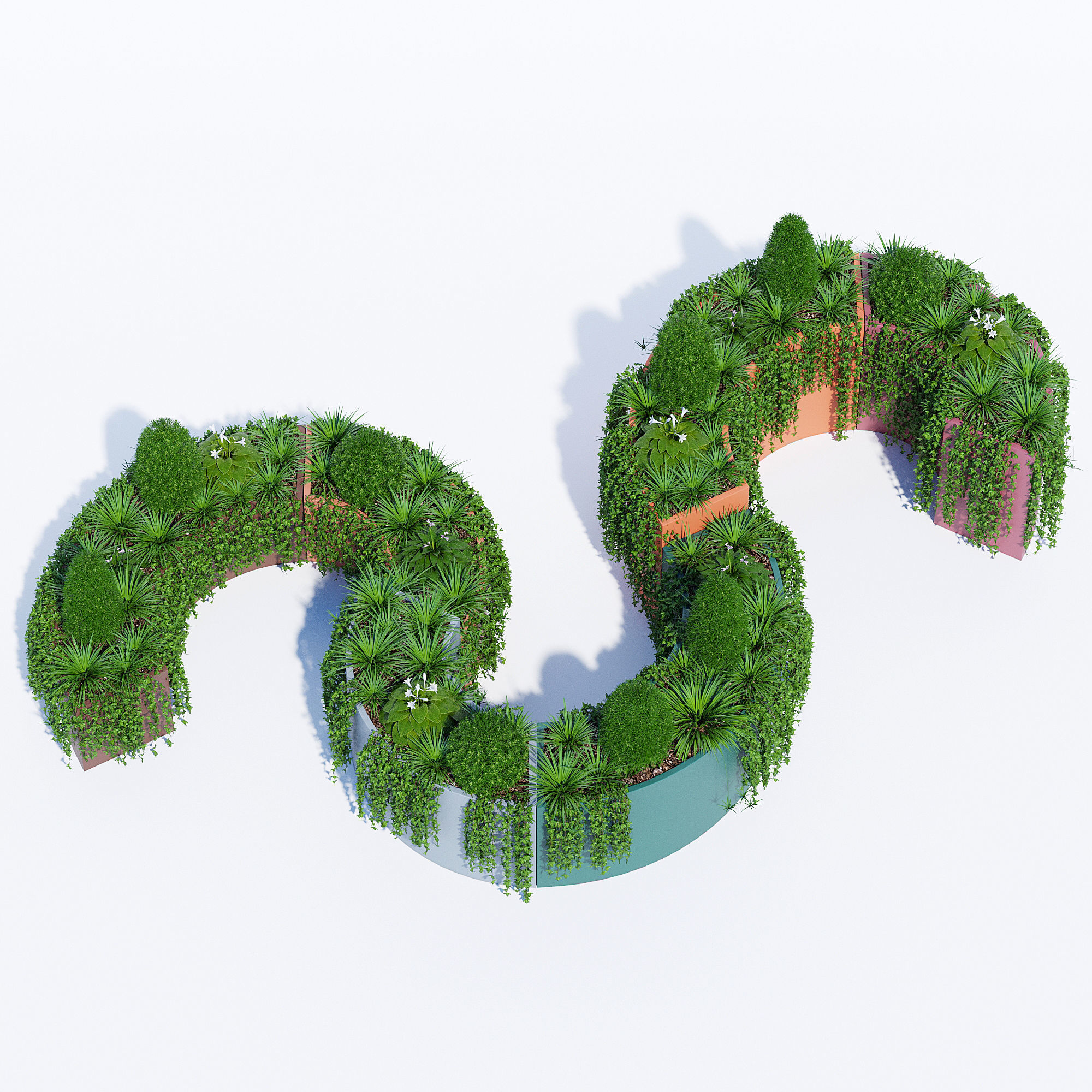 Modular Planters part 2 3D model_5