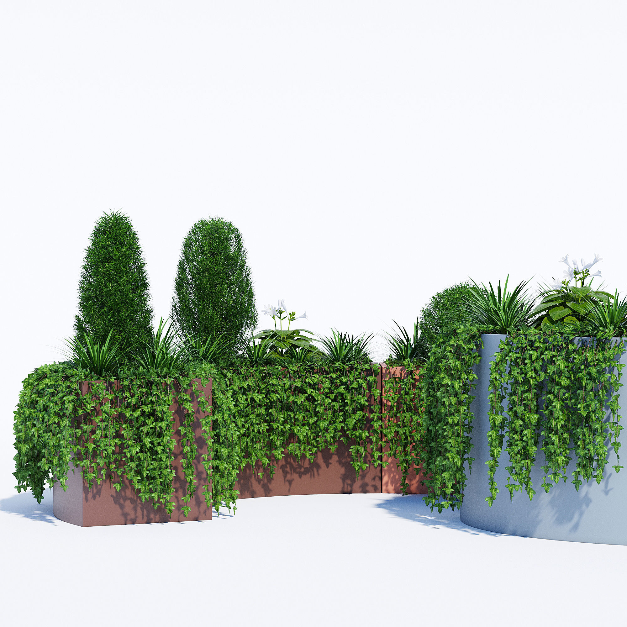 Modular Planters part 2 3D model_6