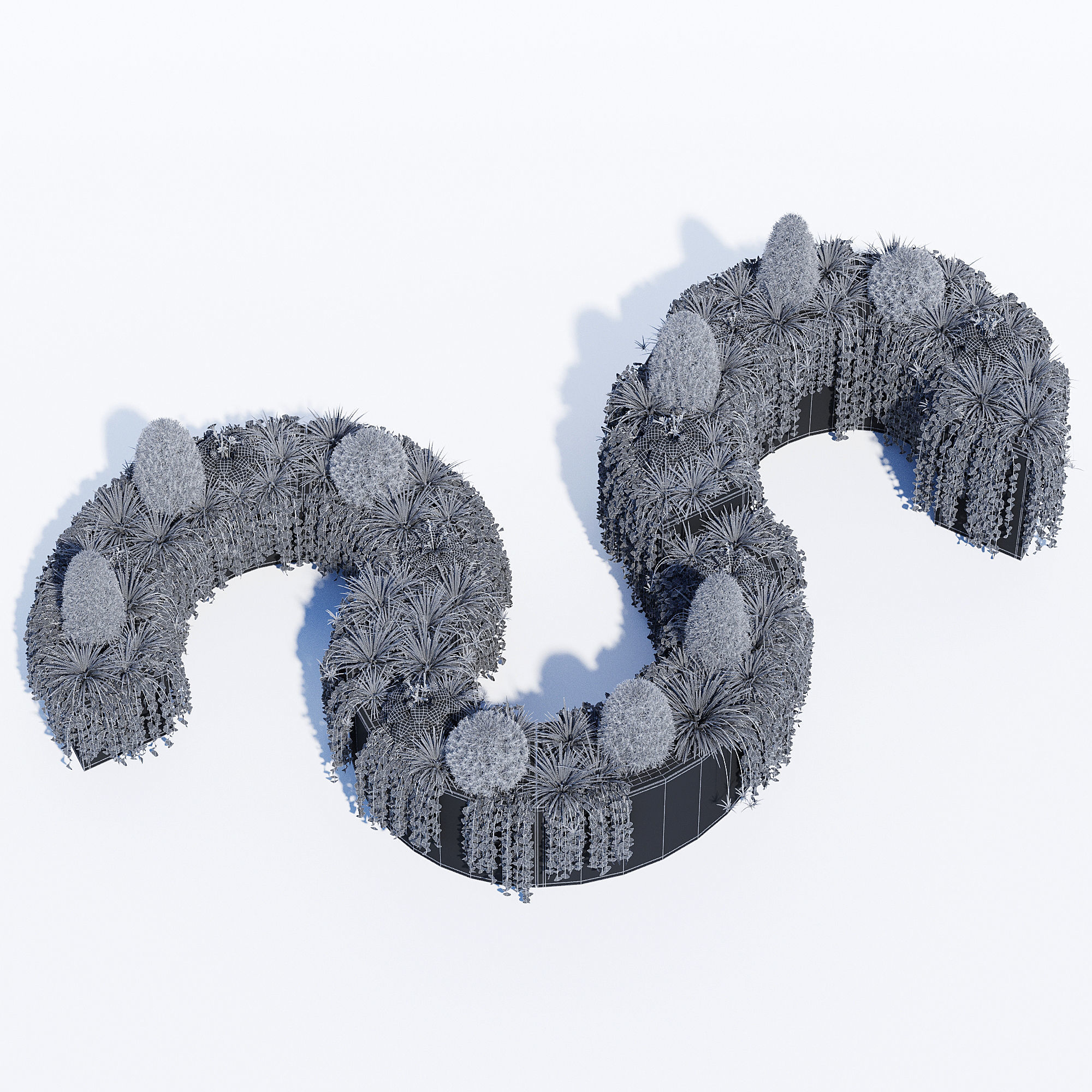 Modular Planters part 2 3D model_9