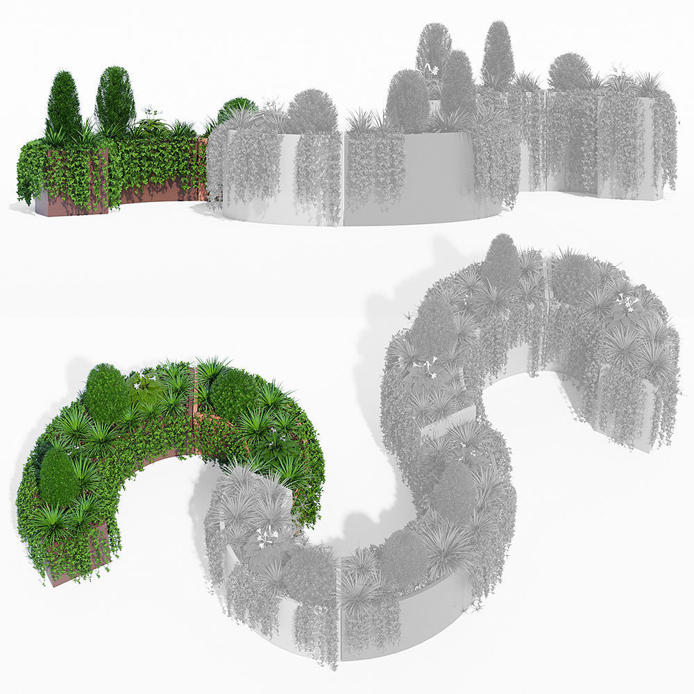 Modular Planters part 1 3D model_1