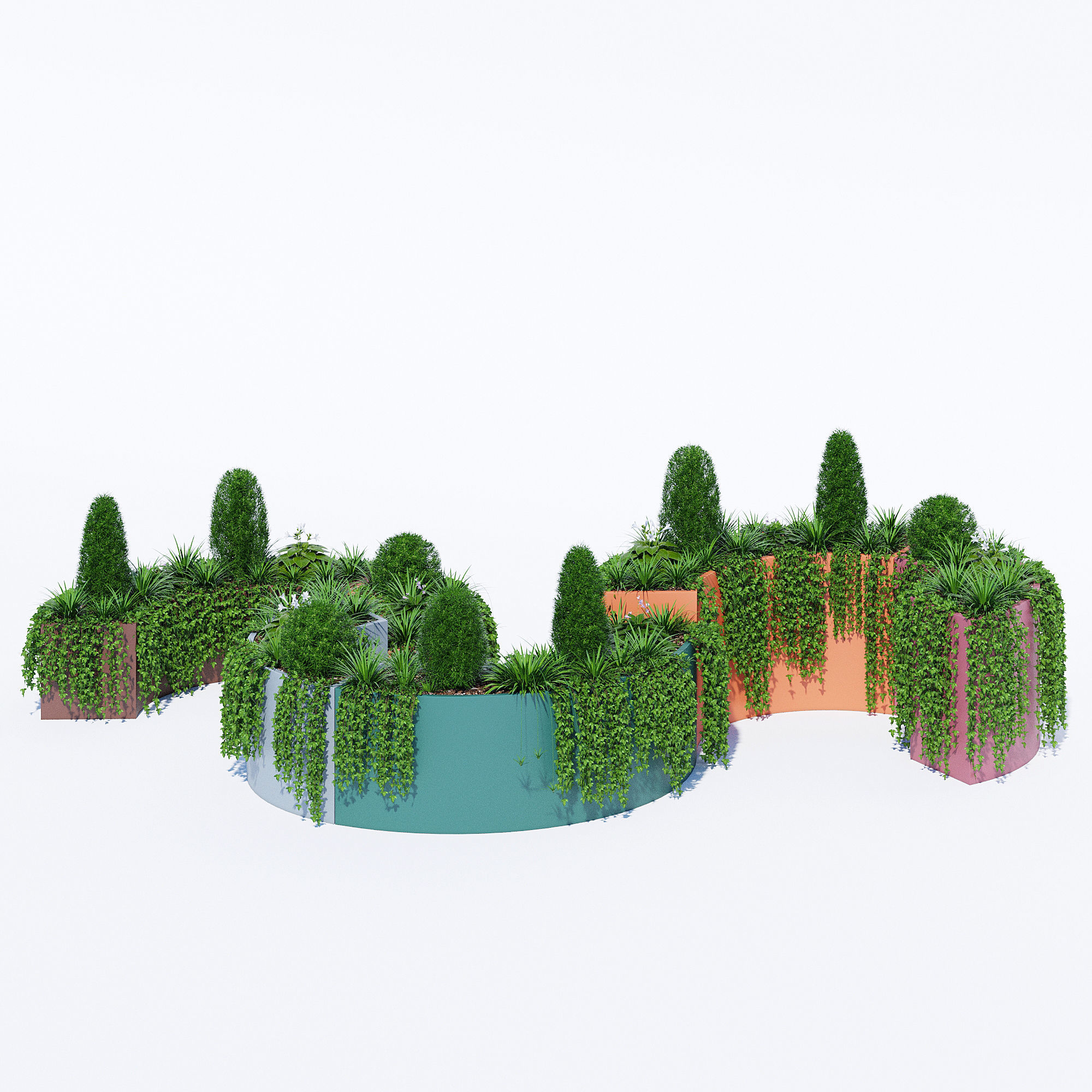 Modular Planters part 1 3D model_3