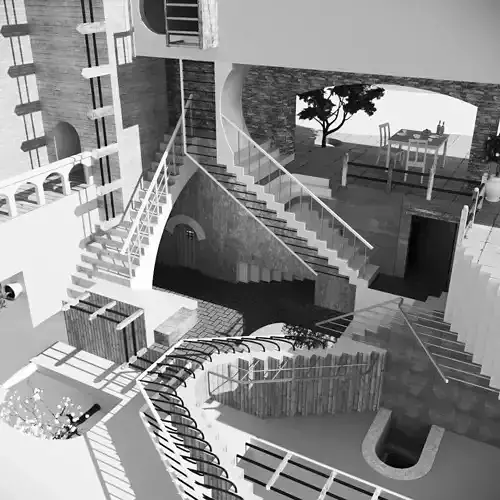 Relativity MC Escher 3D model