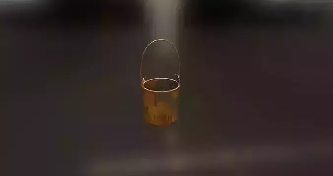 Rusted Paint-Can Free low-poly 3D model