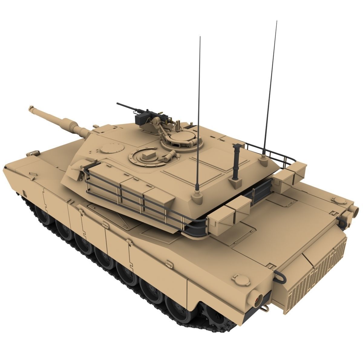 M1 Abrams 3D model_2