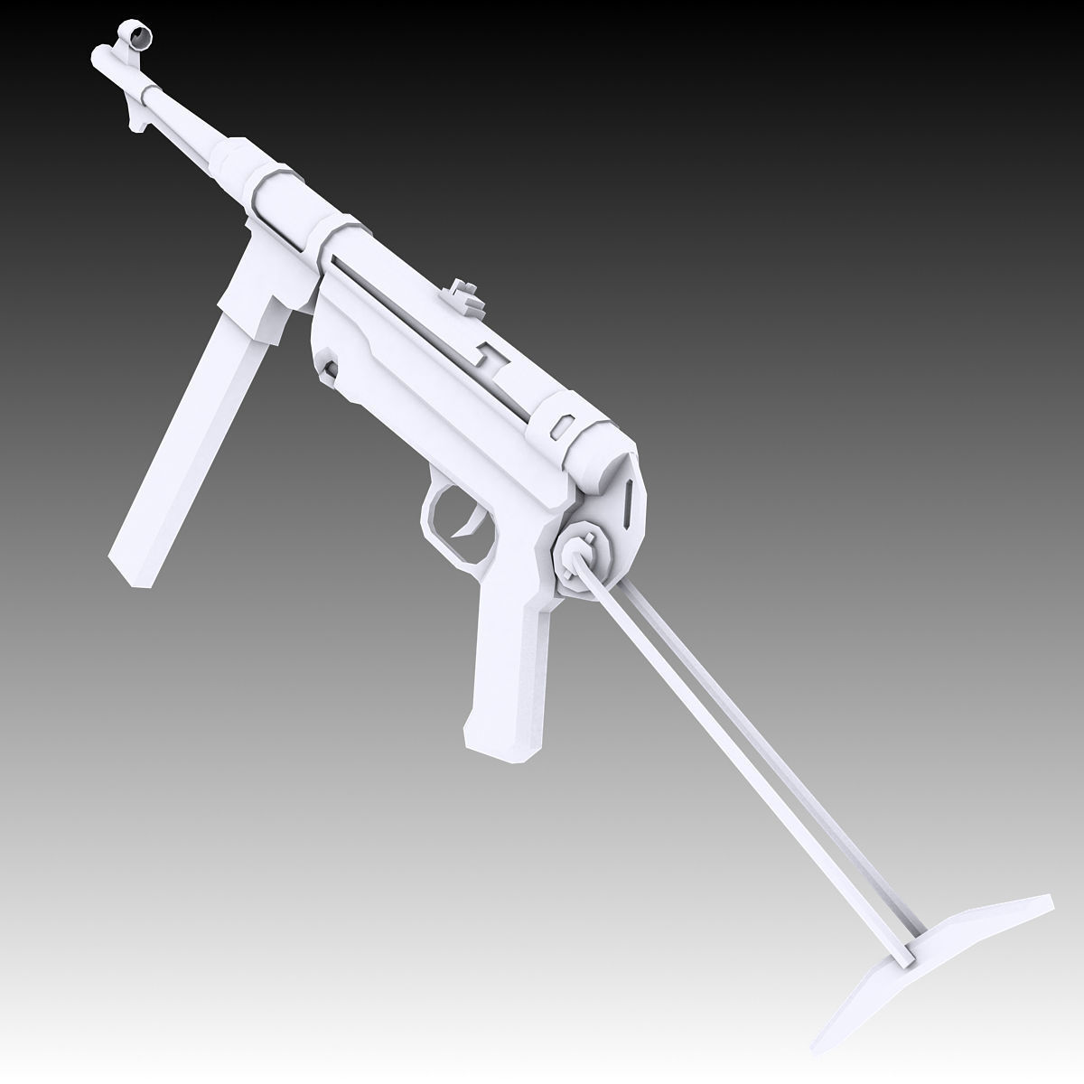 MP40 3d Model machine gun 3D model_4