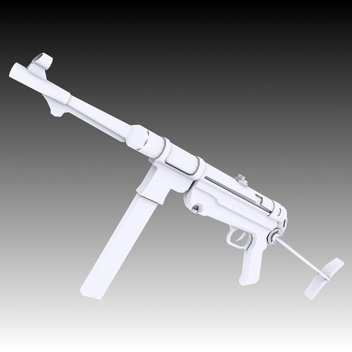 MP40 3d Model machine gun 3D model_1