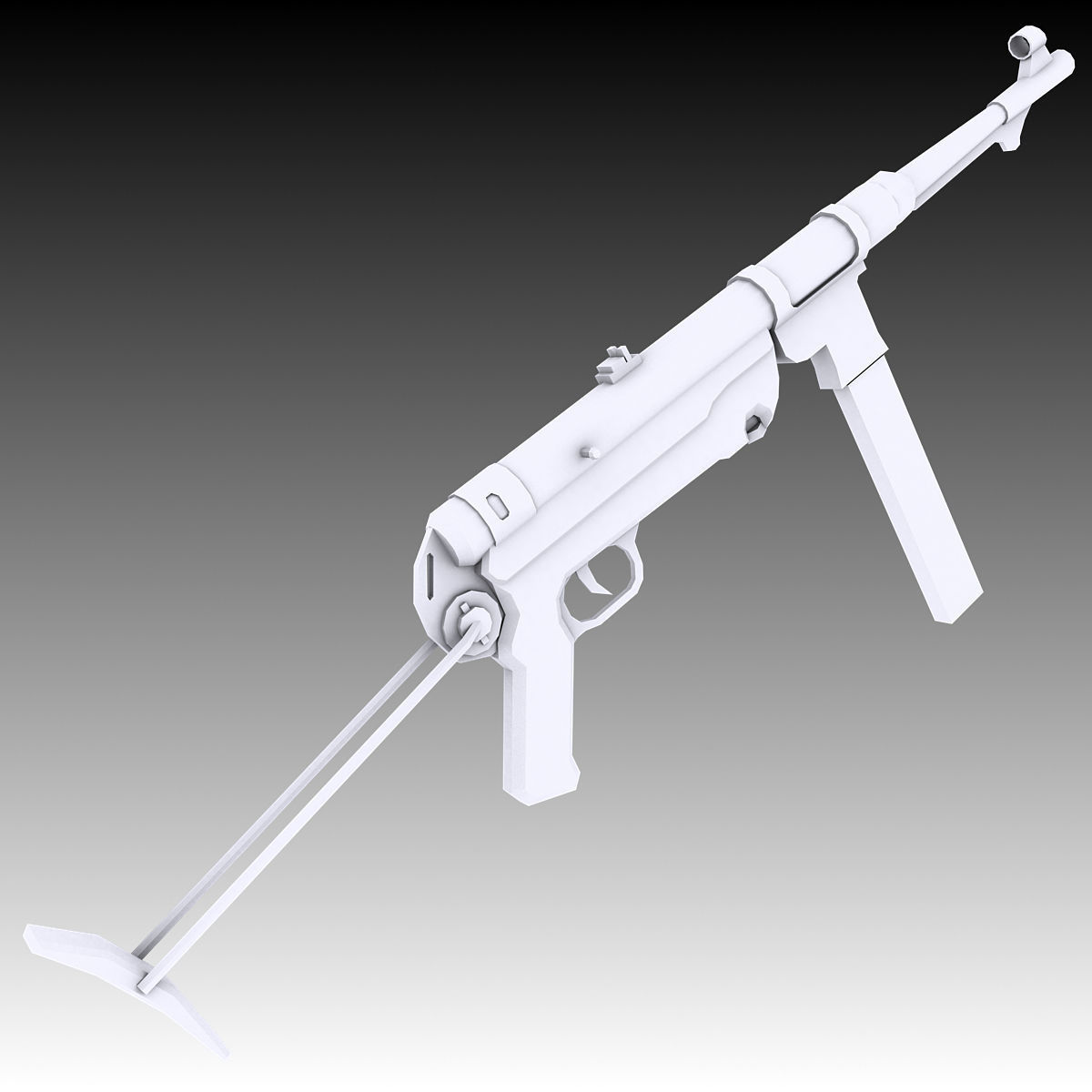 MP40 3d Model machine gun 3D model_2