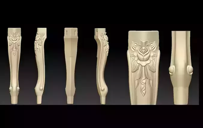 Furniture Legs 3d STL Model Relief for CNC  set 013 3D print model