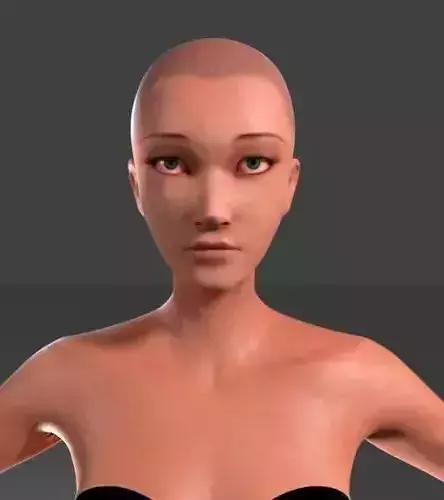Realistic anime female 3D model