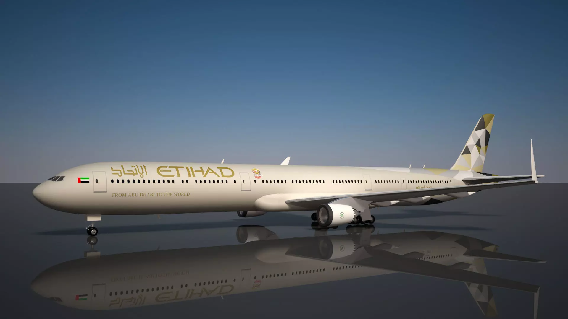 Etihad Boeing 777 - 9X 3D model