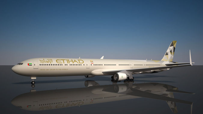 Etihad  Boeing 777 - 9X 3D model