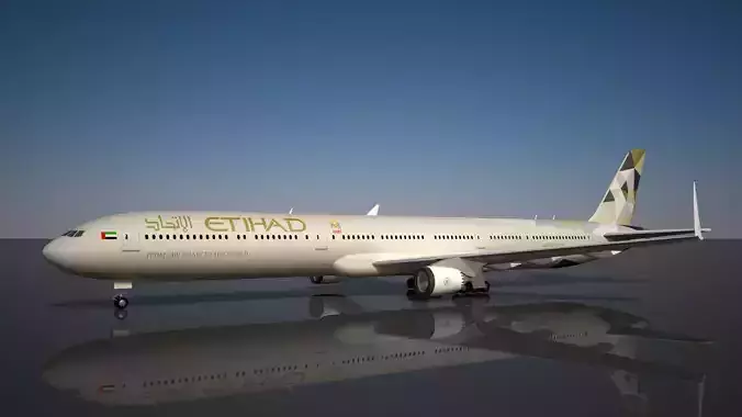 Etihad  Boeing 777 - 9X 3D model