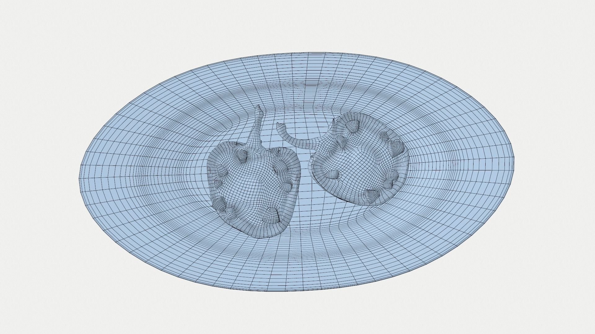 Breakfast Omelette in Pepper Low-poly 3D model_8