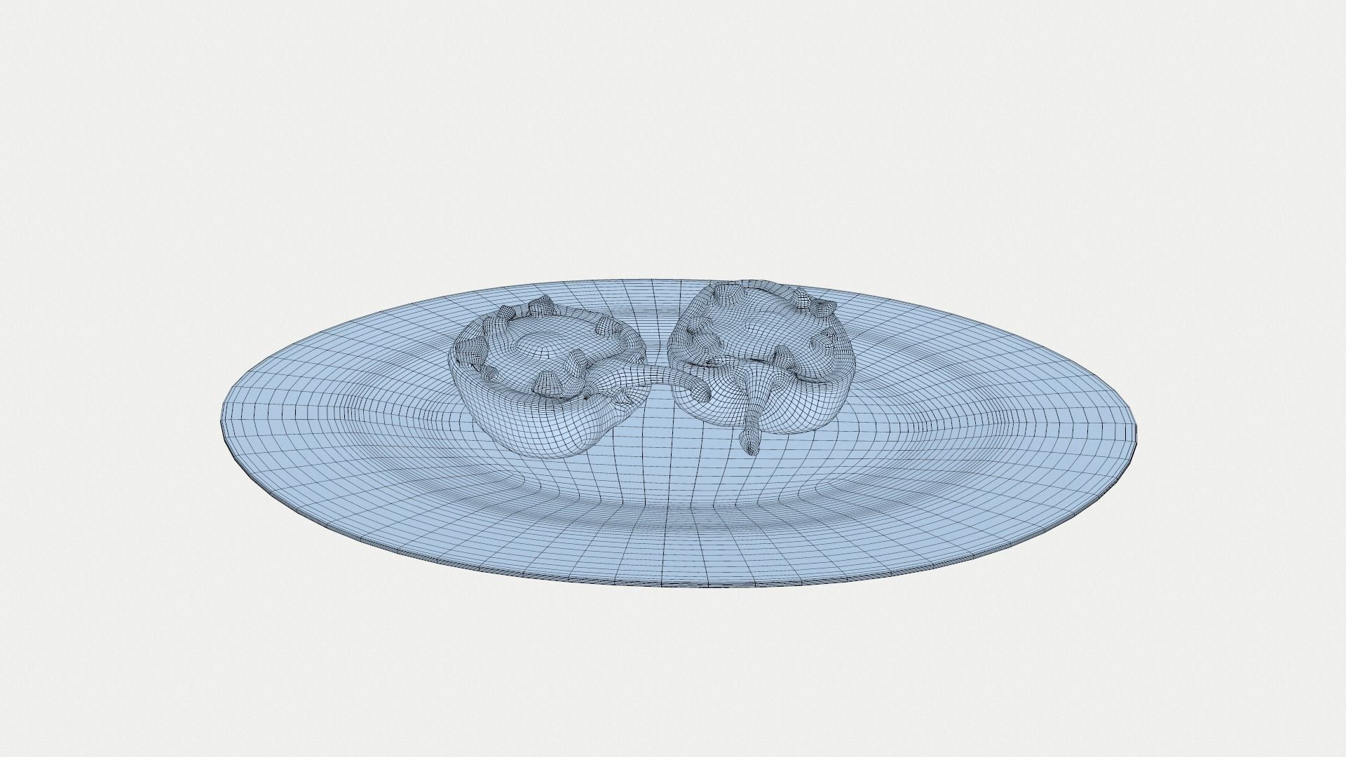 Breakfast Omelette in Pepper Low-poly 3D model_10