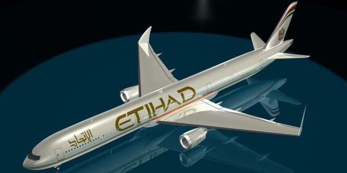 Etihad  Boeing 777 - 9X 3D model