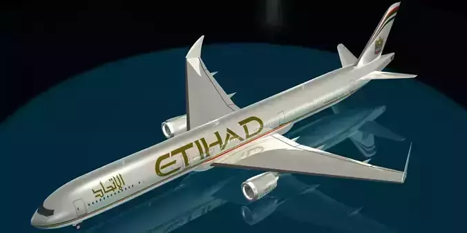 Etihad  Boeing 777 - 9X 3D model