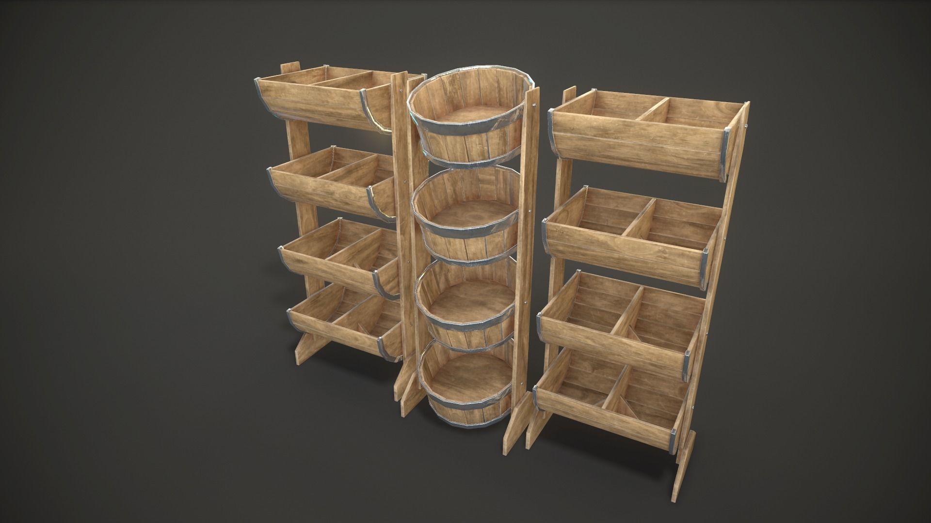Bucket Shelves 3D model_2