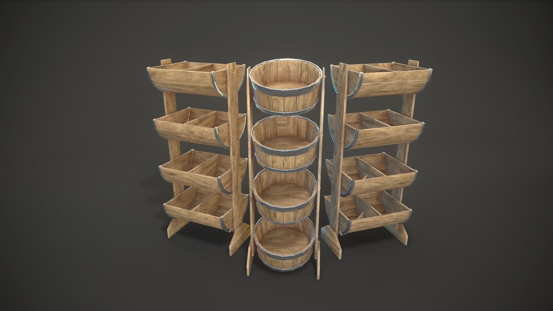 Bucket Shelves 3D model_4