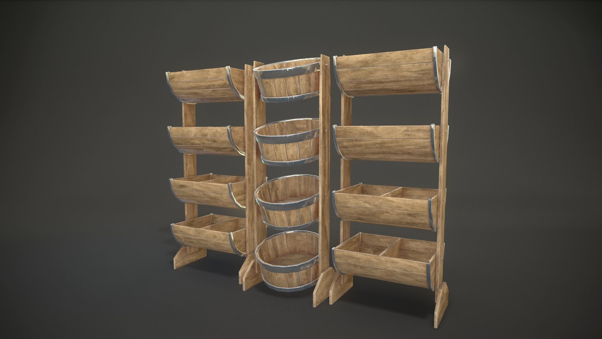 Bucket Shelves 3D model_5