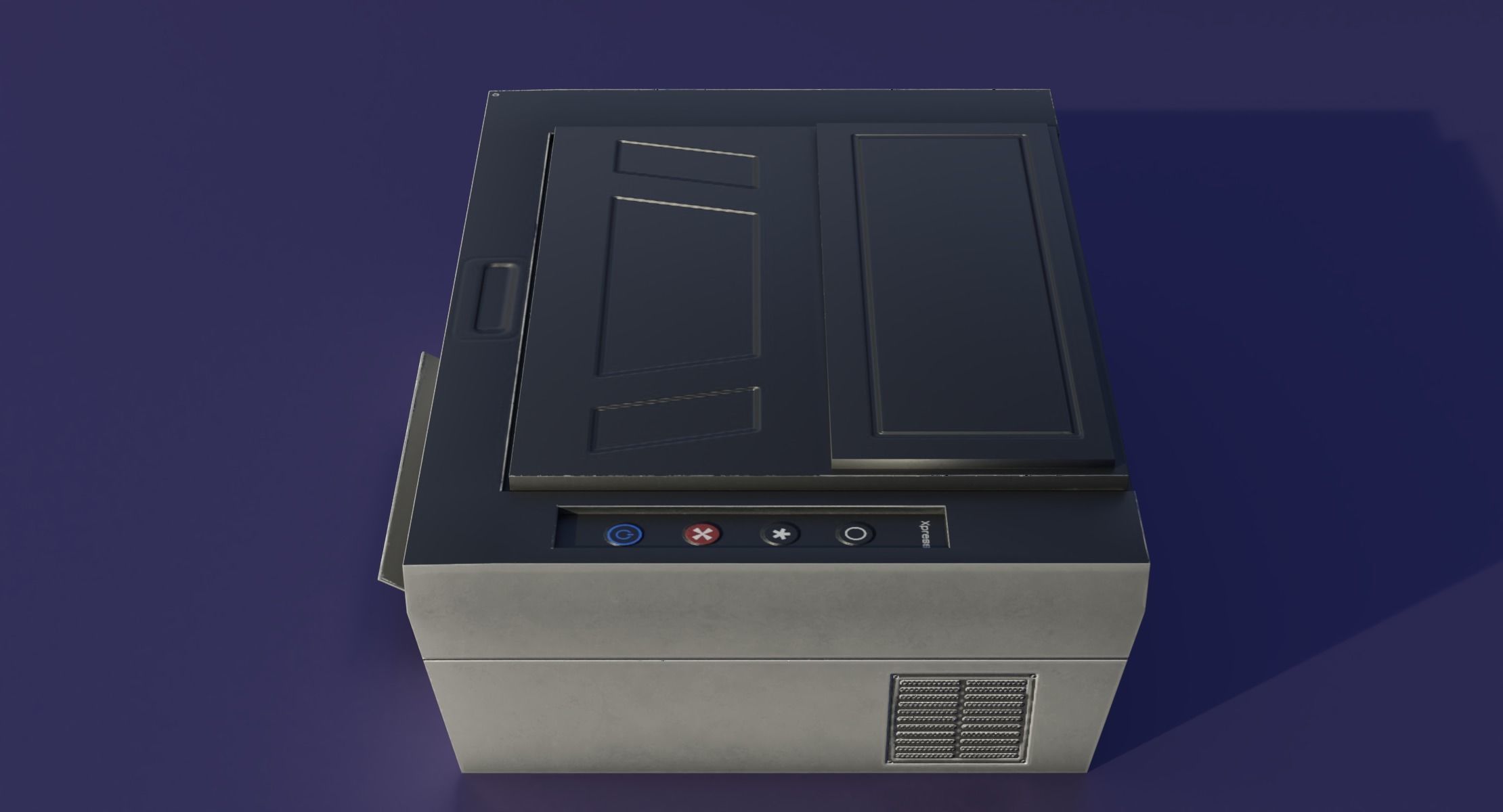Printer - Low Poly Free 3D model_9
