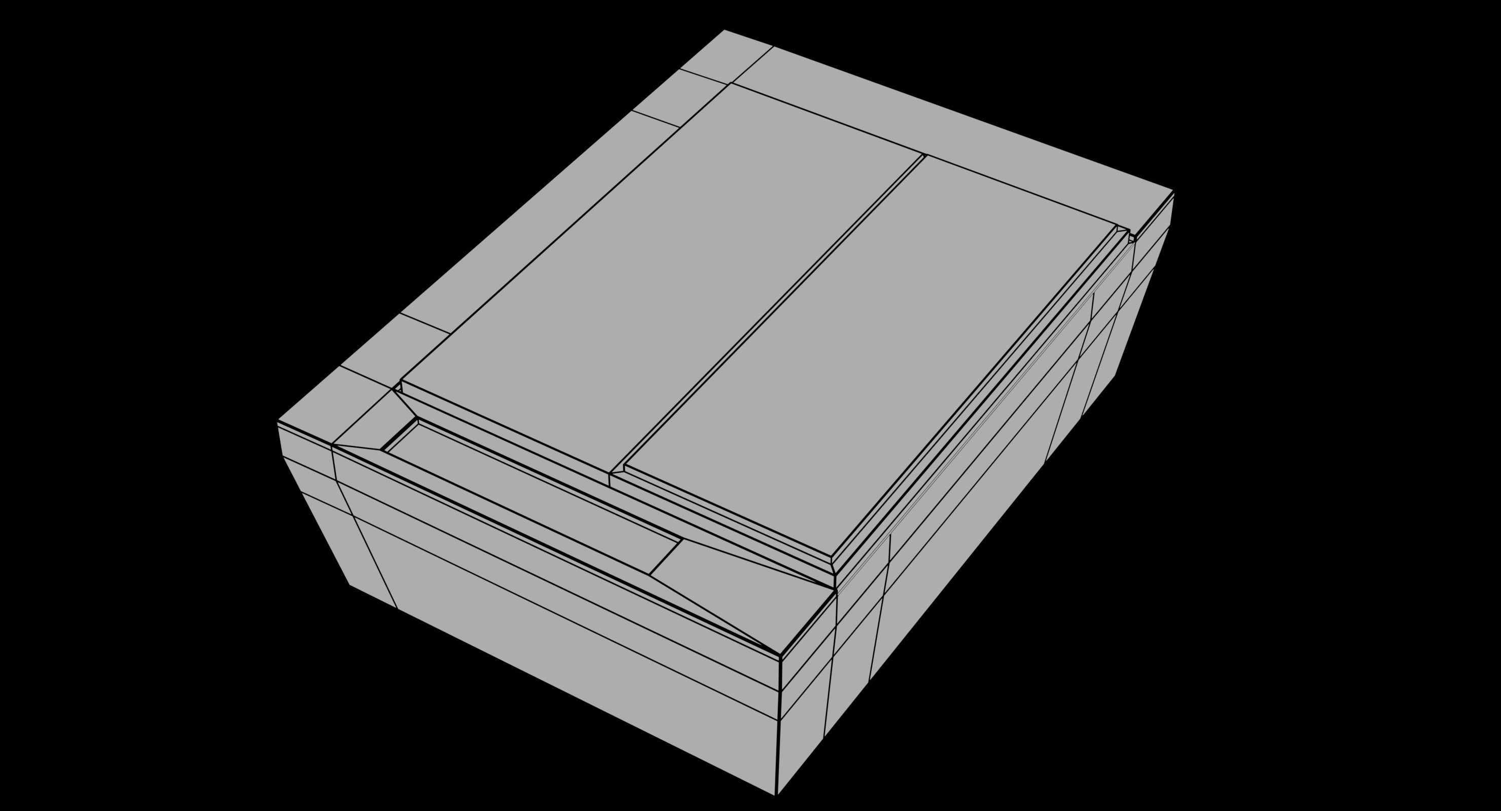 Printer - Low Poly Free 3D model_27