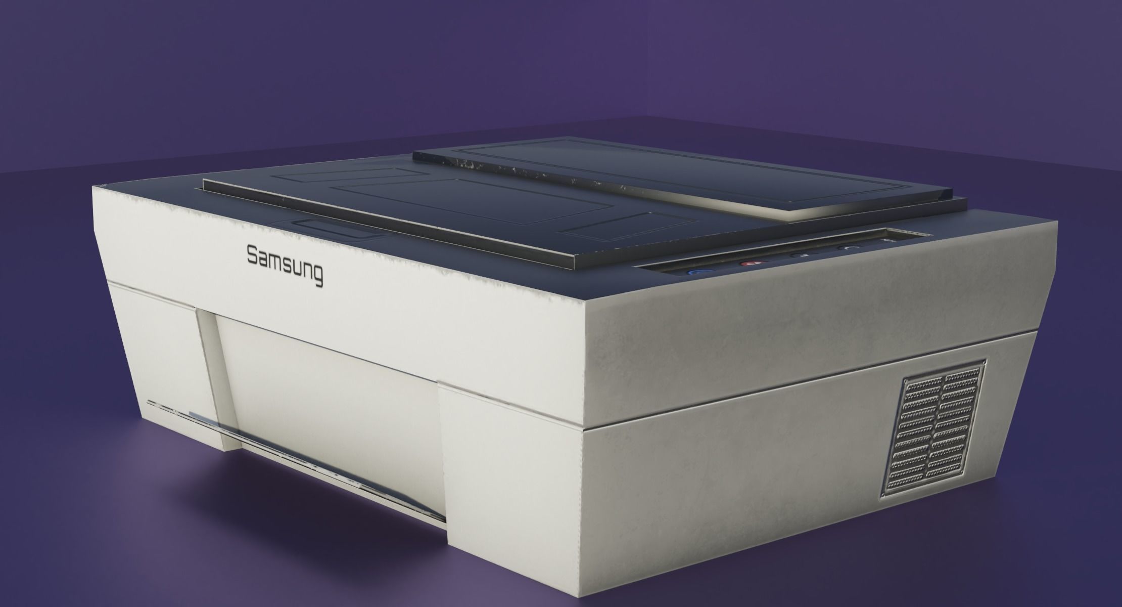 Printer - Low Poly Free 3D model_8