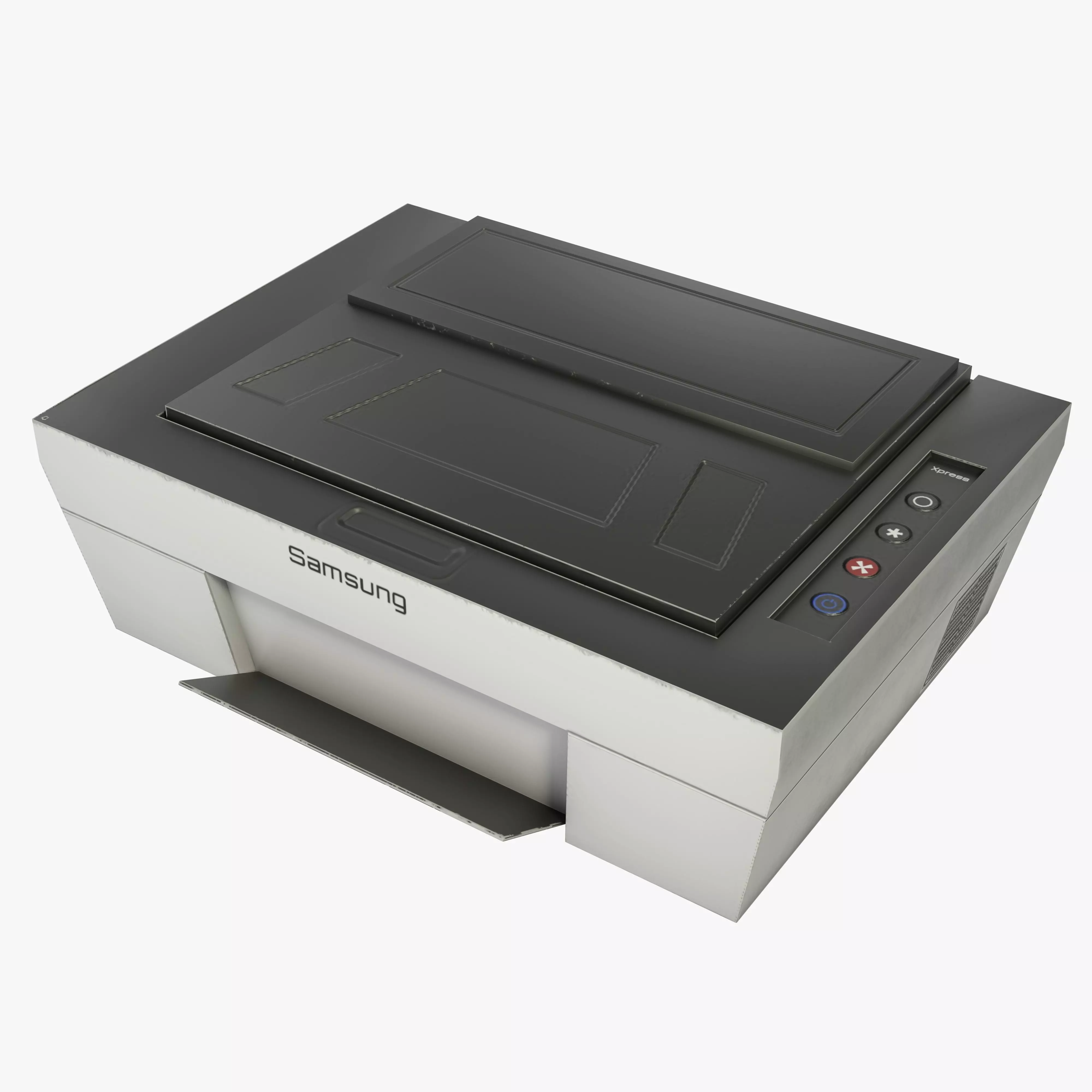 Printer - Low Poly Free 3D model_0