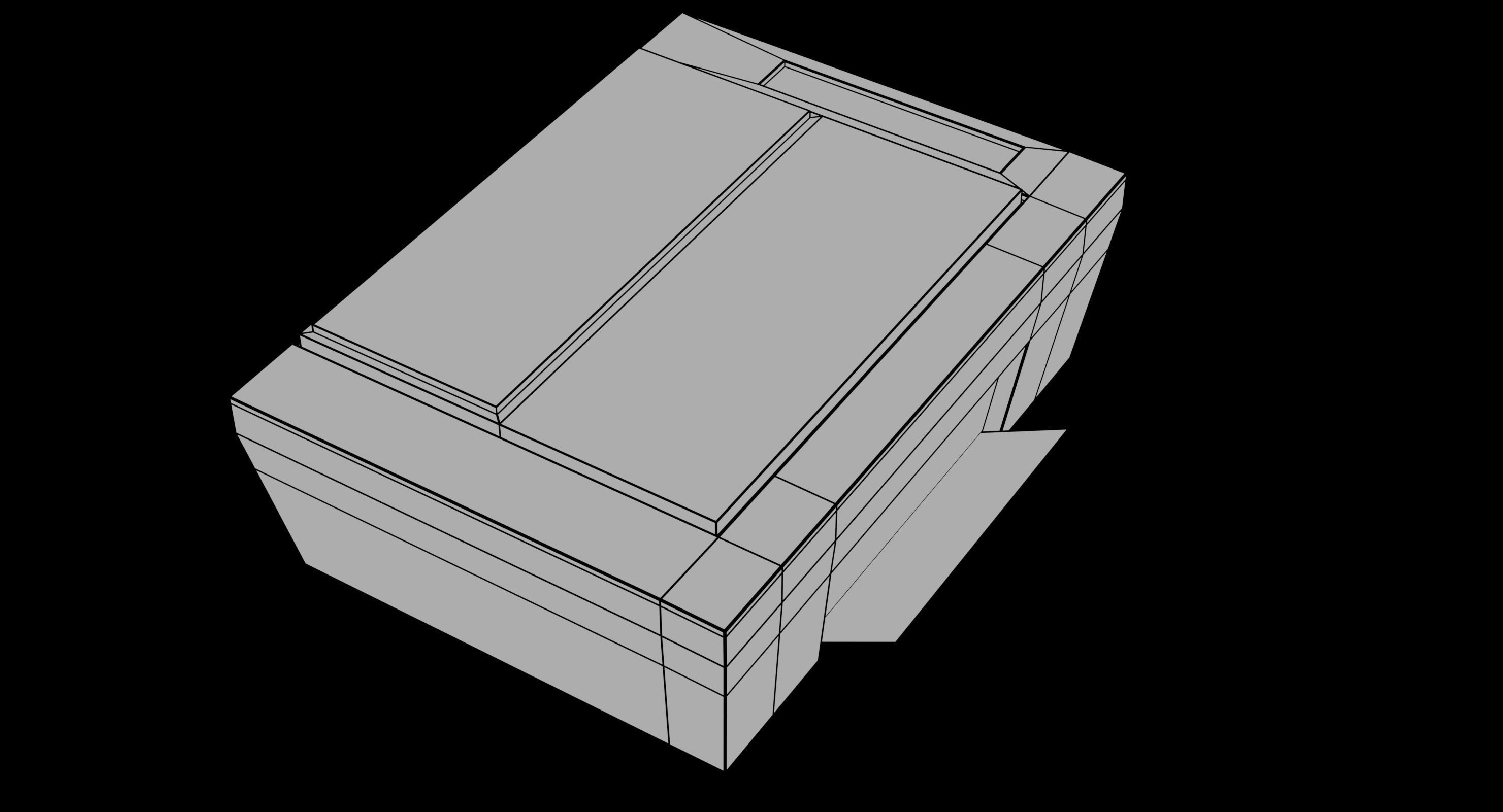 Printer - Low Poly Free 3D model_24