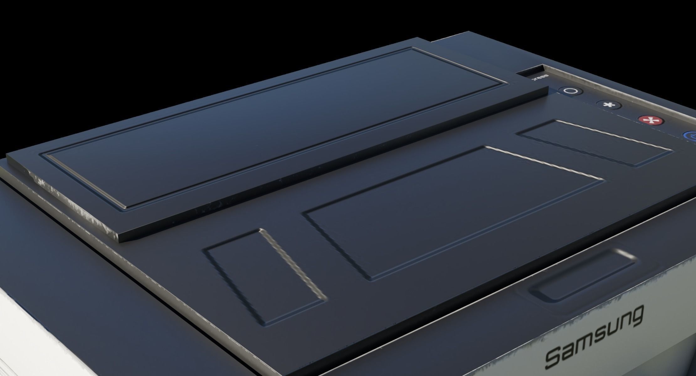 Printer - Low Poly Free 3D model_13