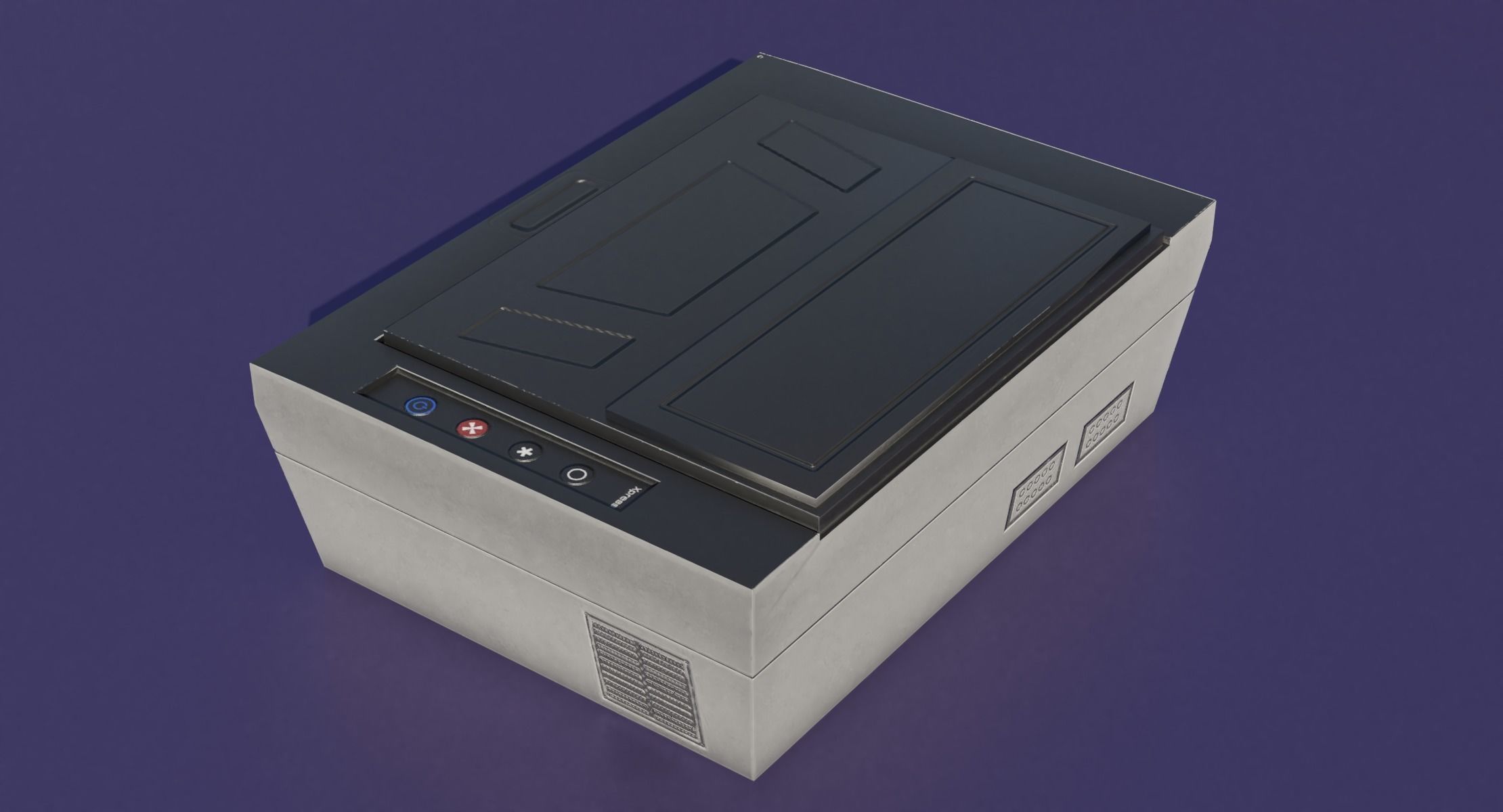 Printer - Low Poly Free 3D model_11